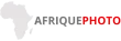 Africa photo — Logo représentant le continent africain en silhouette, stylisé en pixel art, suivi du texte Afrique Photo en lettres stylisées, avec de